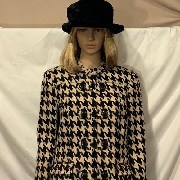 Sigrid Olsen Wool Houndstooth Coat. - Picture 3 of 15